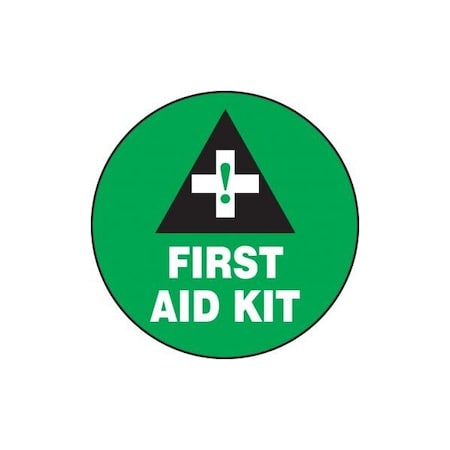 Accuform 5S FLOOR SIGN FIRST AID KIT 17 in  MFS926 MFS926